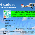 Billet cadeau papier survol du perche en avion ulm specimen