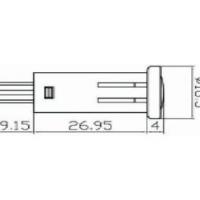 Voyant 12v plastique avec entourage chrome 1 