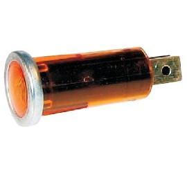 Voyant 12v plastique avec entourage chrome