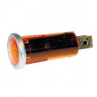 Voyant 12v plastique entourage chrome 1